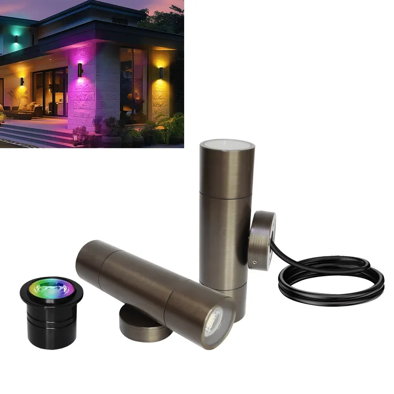 Smart Gardening - Applique murale LED extérieure en laiton