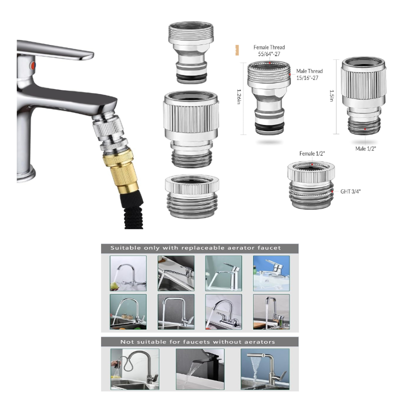 Smart Garden Kitchen - Connecteur rapide de robinet d'évier, adaptateur