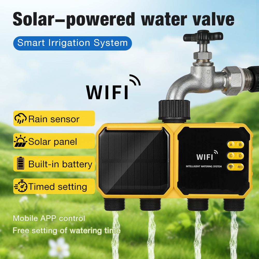 Smart Garden Kitchen - Programmateur d'arrosage solaire WiFi 1/2/4 sorties