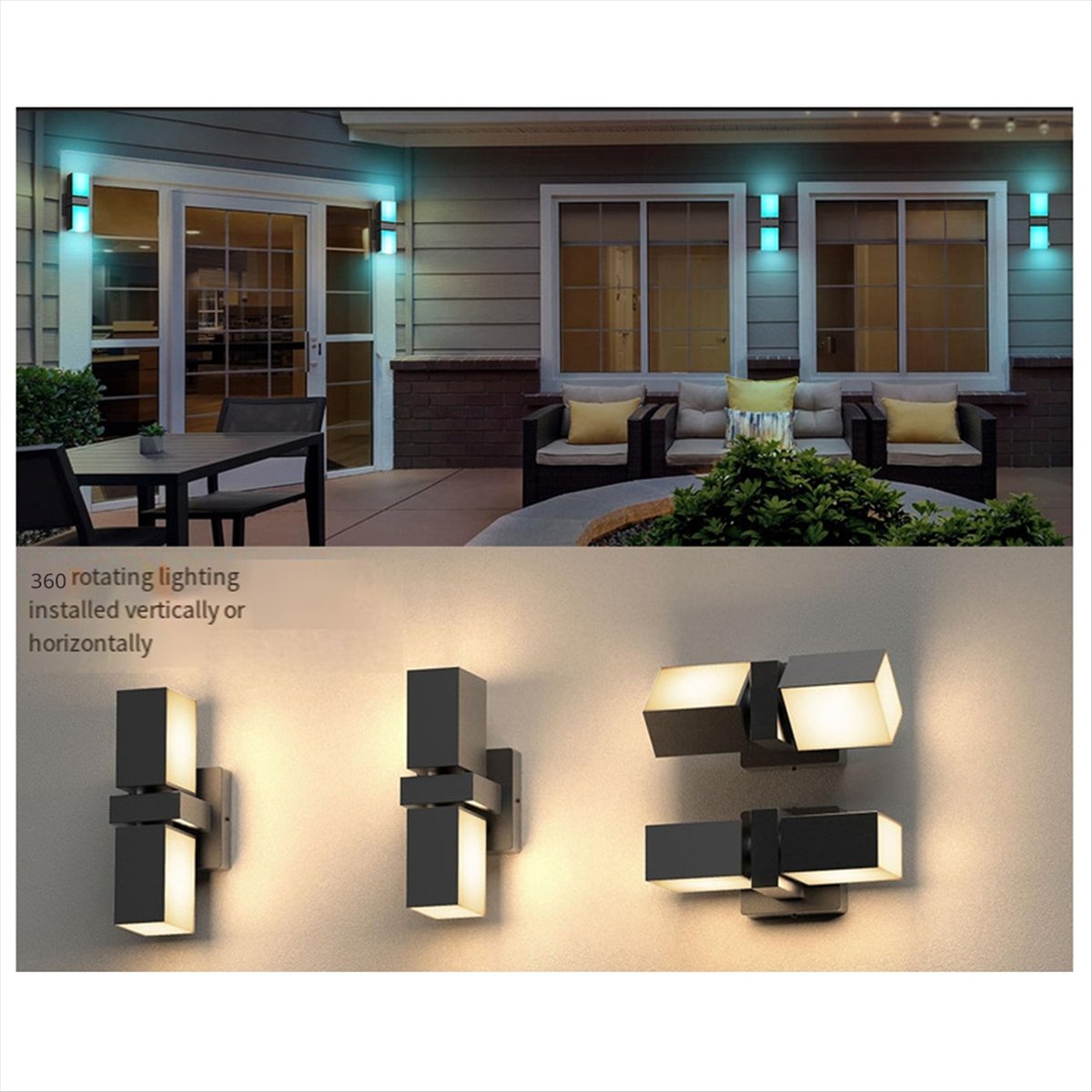 Smart Garden Fence & Balcony Hanging Planter - Applique murale LED AA19 à double