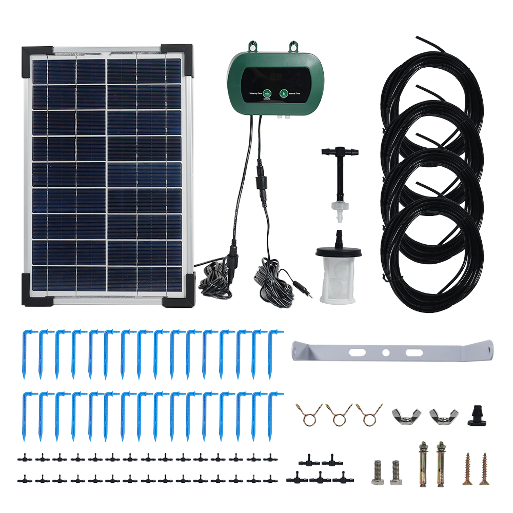 Smart Gardening - Équipement d'hydroponie solaire, pompes à micro-goutteurs,