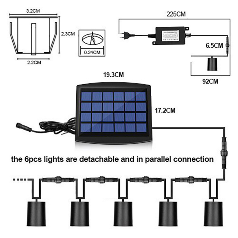 6 pièces 8 pièces solaire LED  - Smart Garden Solar Lights avis et prix