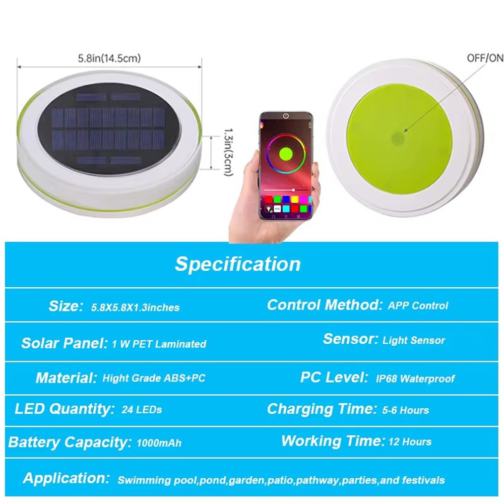 Lumière solaire LED flottante  - Smart Garden Solar Lights avis et prix